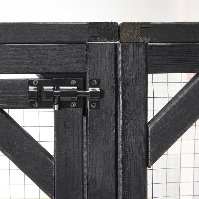 Outdoor Cat House, Diy Cat Enclosure Catio With Double Enter Doors