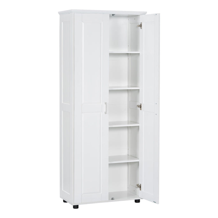 Storage Cabinet With Adjustable Shelves, 2 Doors, Rectangle Design For Bathroom