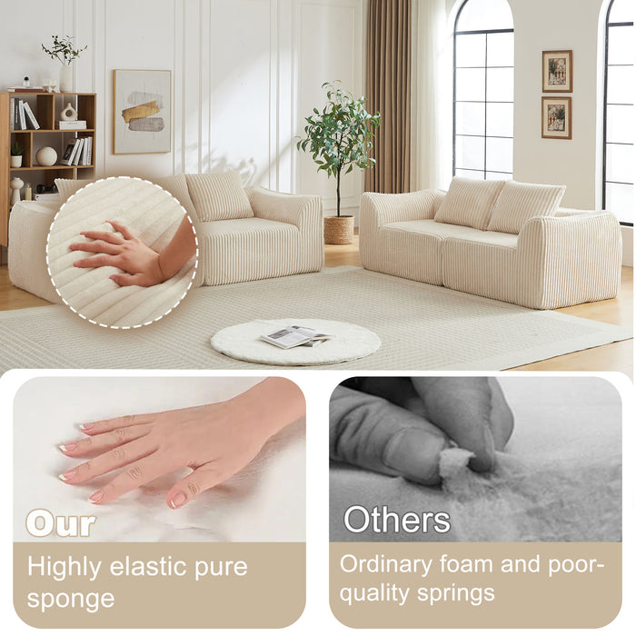 Minimalist Set With Curved Lines & Gently Sloped Backrest