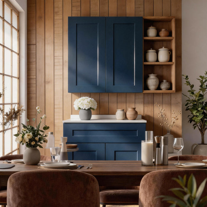 Shaker Wall Cabinet With Soft Close Hinges, Adjustable Shelves, Double Door