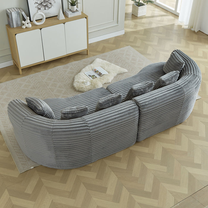 Sectional Sofa, Oversized 4 Seater With Deep Seat Design