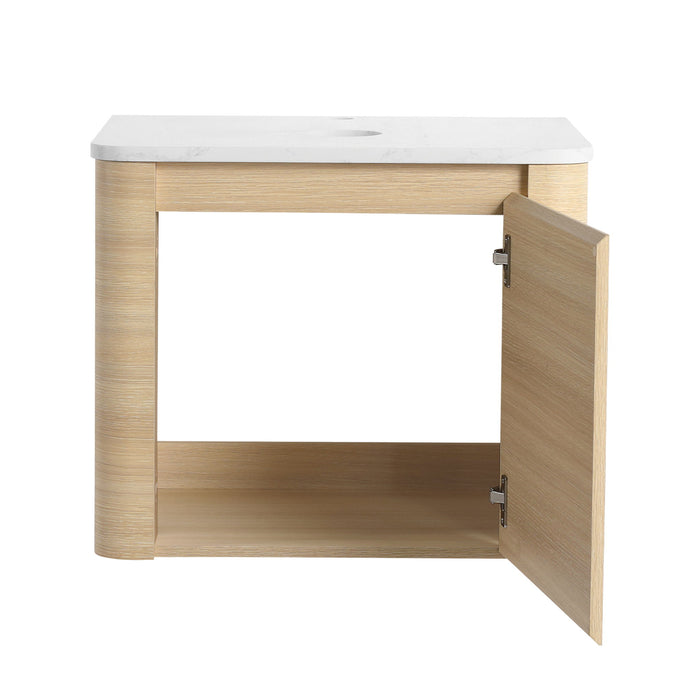 Wall Mounted Bathroom Vanity With Soft Close Door, Excluding Sink