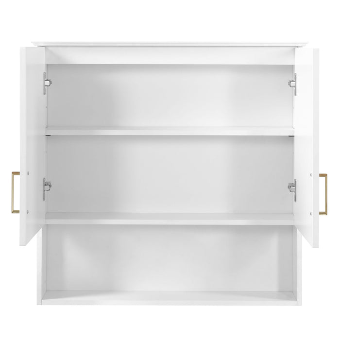 30" Bathroom Cabinet With Adjustable Shelf, Wall Mounted Medicine Cabinet - White