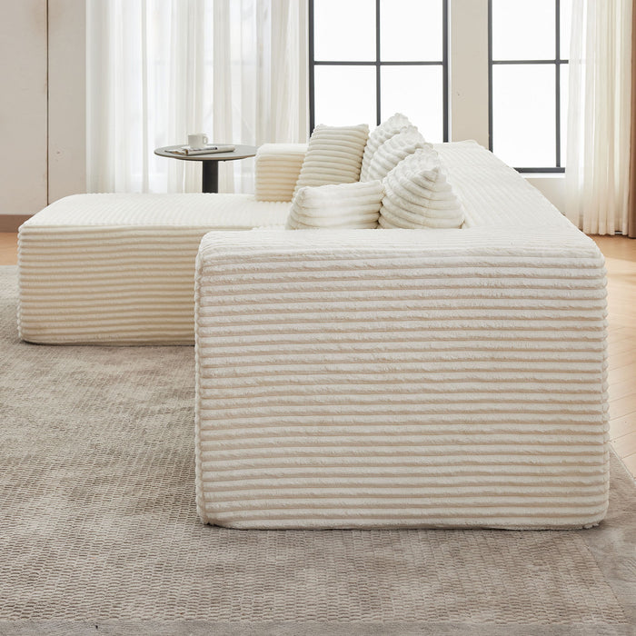 Modular Sofa With Golden Square Legs