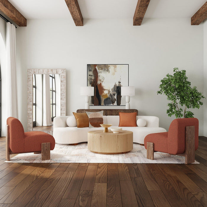 Layne - Round Coffee Table With Casters