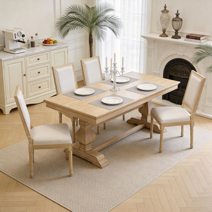 Dining Chairs With Upholstered Square Back (Set of 2)
