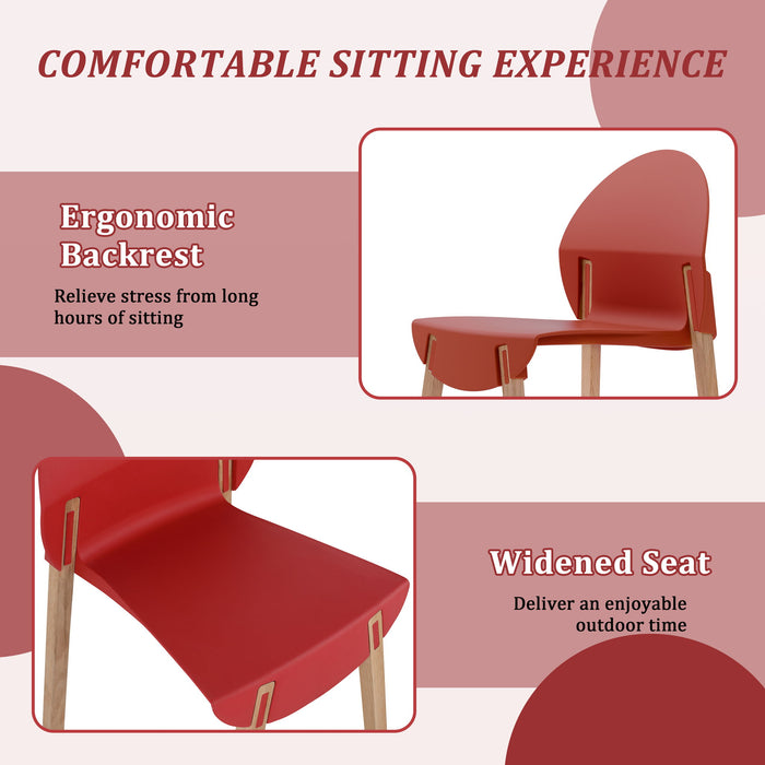 4 Piece Set Of Single Chairs With Long Table