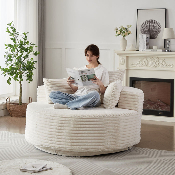 Swivel Chair With 360° Rotation For Living Room