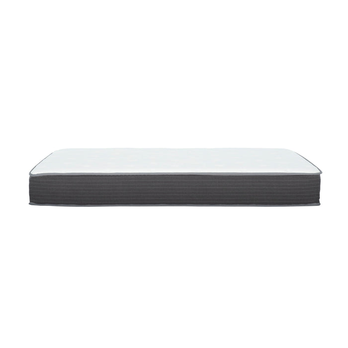 8" Pocket Spring Hybrid Bed In A Box Mattress, Soft Gel Memory Foam - Gray / White - Full