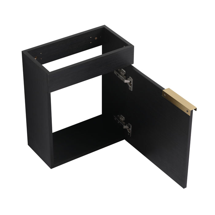 Soft Close Doors Bathroom Vanity With Sink, Compact Wall Mounted Design Basin