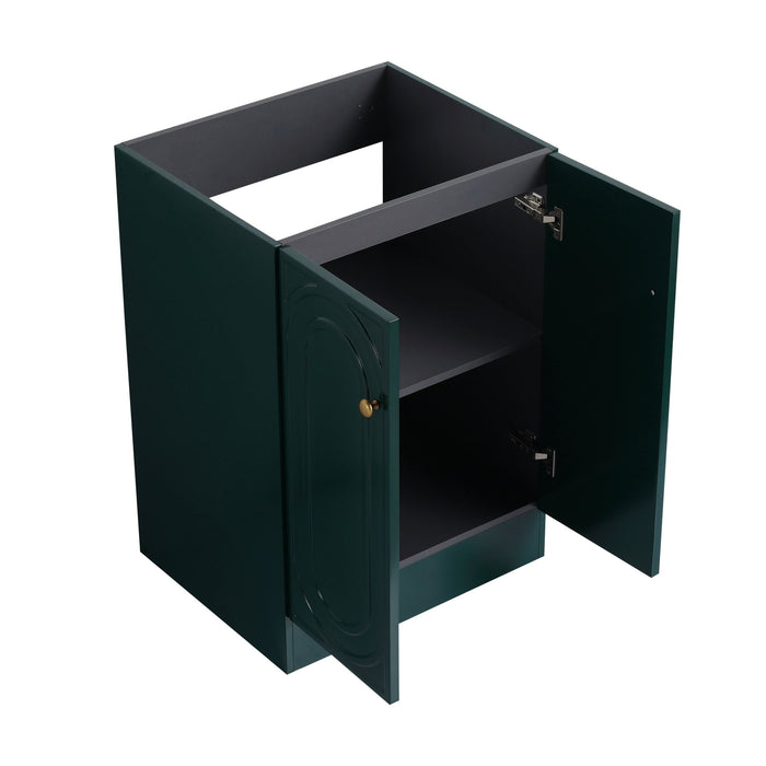 Contemporary Freestanding Bathroom Vanity With Resin Sink & Soft-Close Cabinet Doors