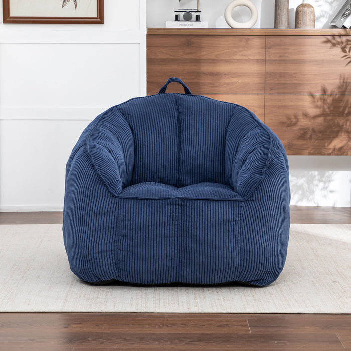 Giant Bean Bag Chair Sofa For Living Room - Dark Blue