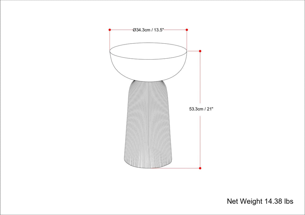 Hughes - Cast Aluminum Side Table - Black