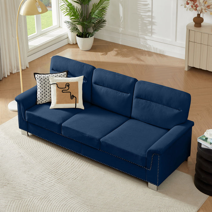 3 Seater Elegant Stationary Sofa