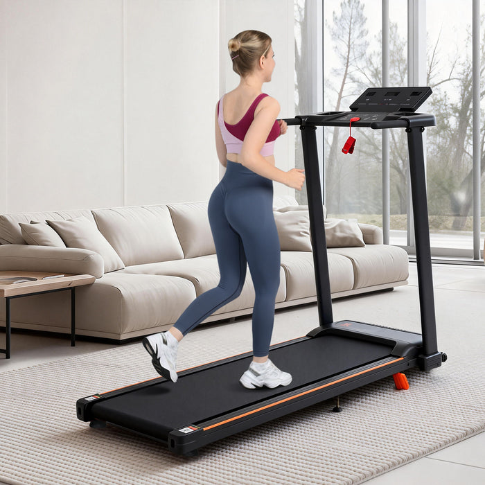 Treadmill With 8% Incline, Portable Treadmills For Home - Black