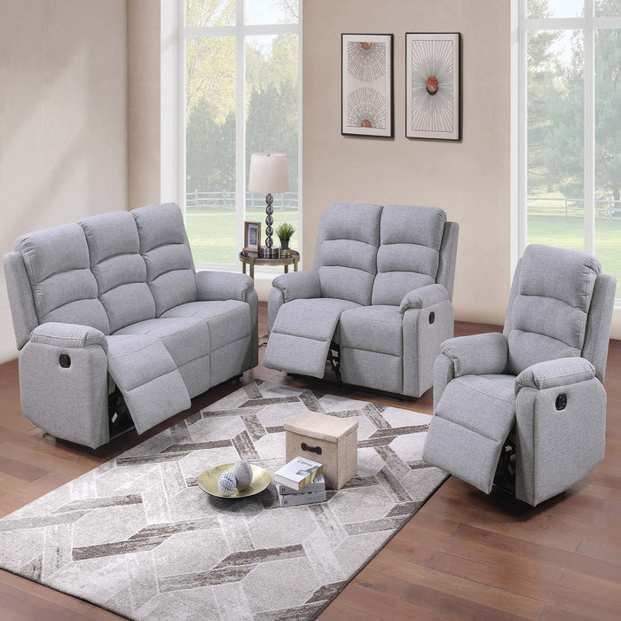 Modern Living Room Set With Manual Recliner