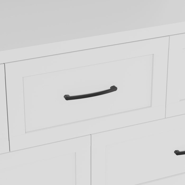 7-Drawer Dresser, Low-Profile Storage - White