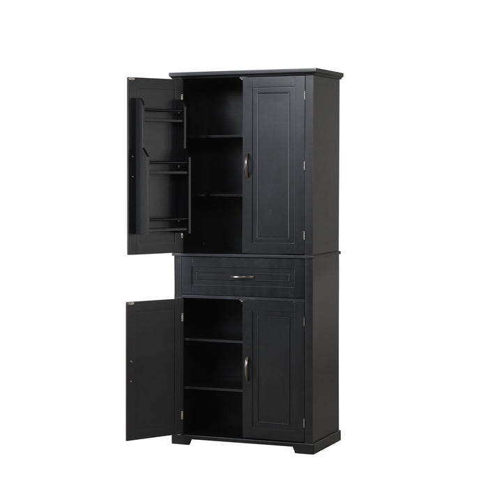 Bathroom Storage Cabinet With Doors And Drawer, Adjustable Shelf