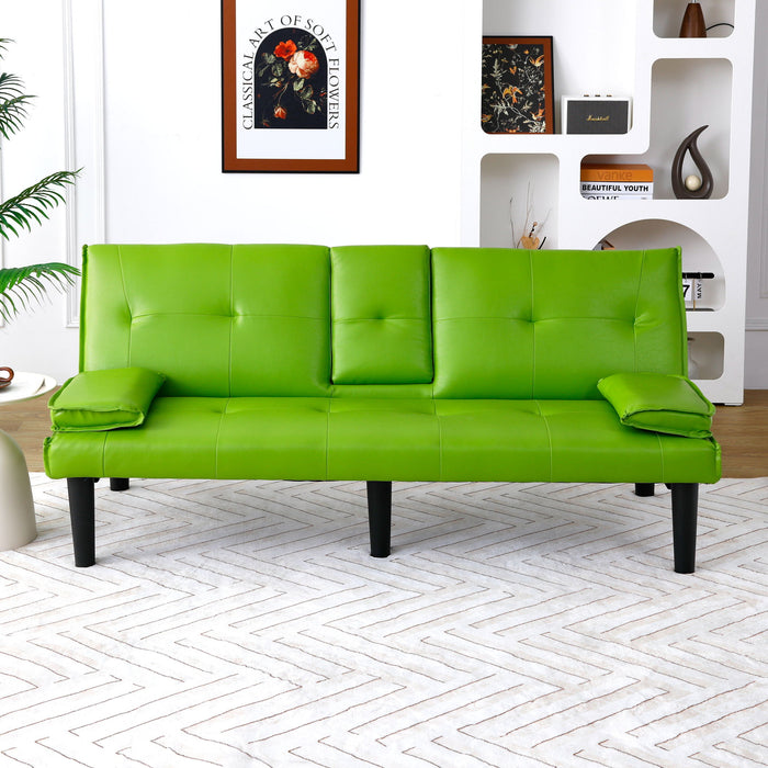 Sofa Bed With Foldable Design And Cup Holder