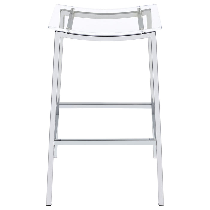 Staten - Backless Bar Stool (Set of 2) - Chrome