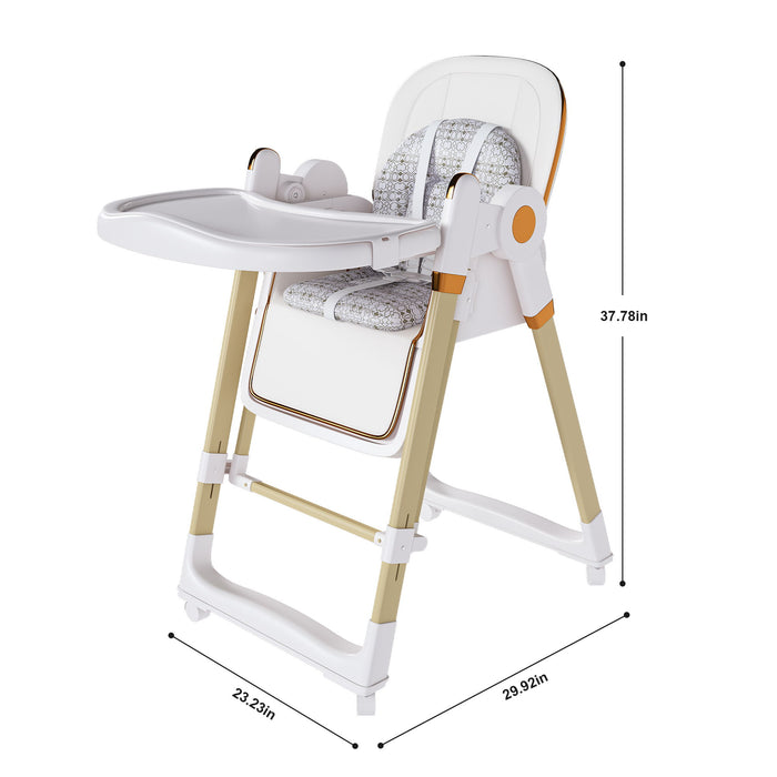 Convertible Baby High Chair To Rocker With 5 Point Harness