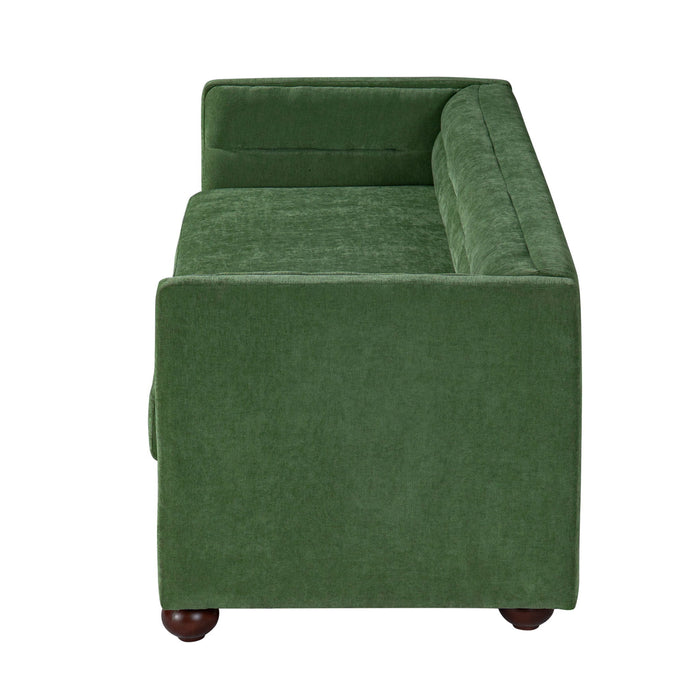 3 Seater Sofa Upholstery With Square Arms, Living Room Couch