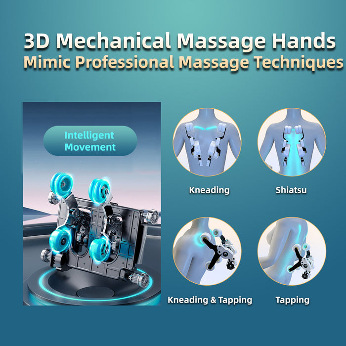 Knead Tap Shiatsu Massage Chair, Zero Gravity Full Body With Auto Modes And Airbag Massage