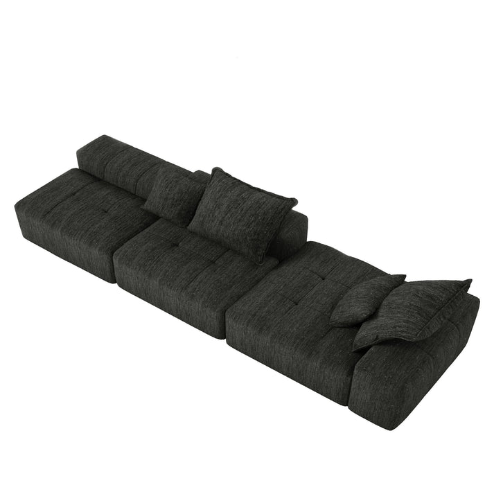 Modern Oversized Diy Combination, Modular Sectional Sofa With Pillows