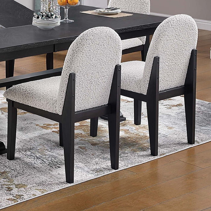 Dining Upholstered Side Chair (Set of 2) - Black / White