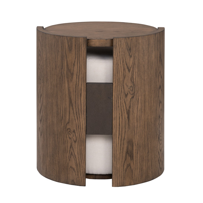 Lyra - End Table - Dark Brown / White