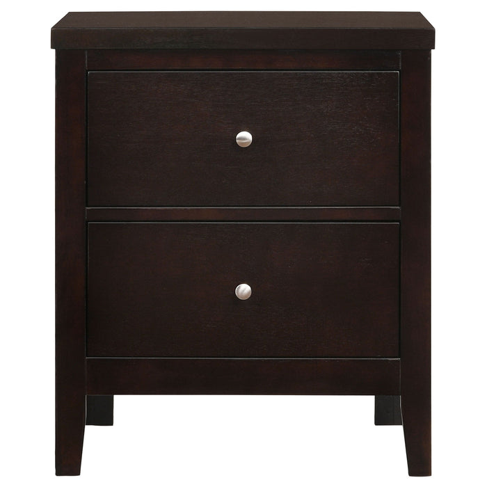Garrett - 2 Drawer Nightstand - Cappuccino