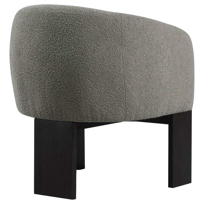 Maciel - Upholstered Barrel Back Accent Chair - Mushroom