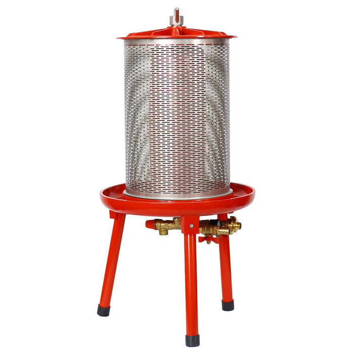 Hydraulic Fruit Wine Apple Press 5.3 Gallon / 20L For Wine Cider Making - Red
