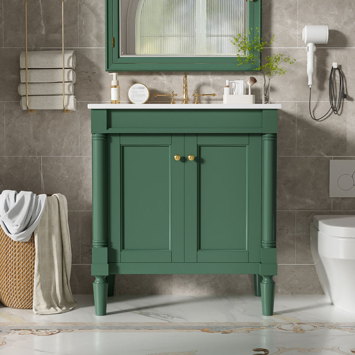 Bathroom Vanity Cabinet With Sink, Soft Close Doors, Storage Cabinet