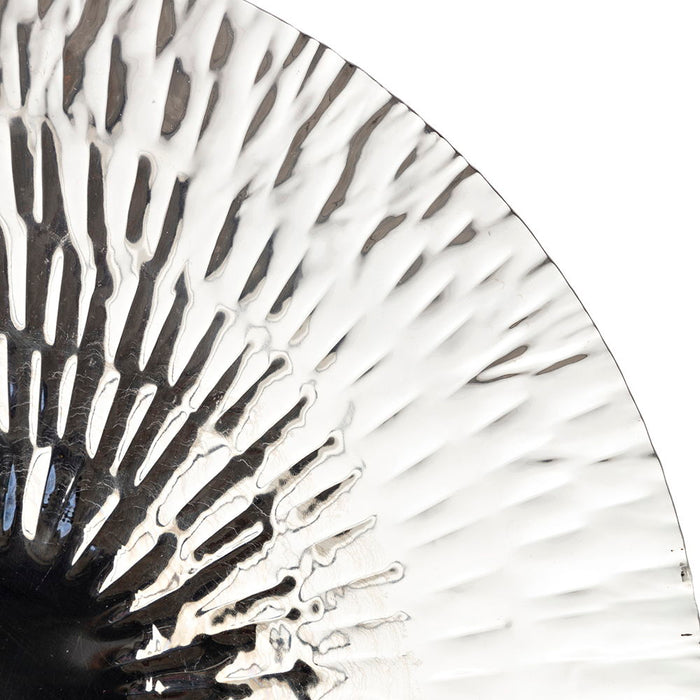 Textured Oversized Disc, Wall Decor For Living Room (Set of 3) - Silver