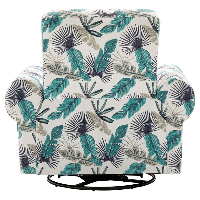 Manual Swivel Recliner Rocker Chair With Adjustable Backrest