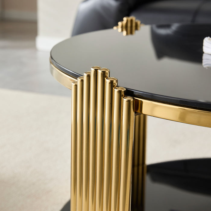 Round Table With Double Layer Storage