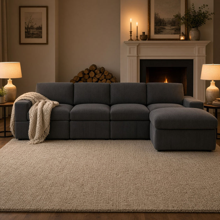 Modular Sectional Sofa, Reversible Set