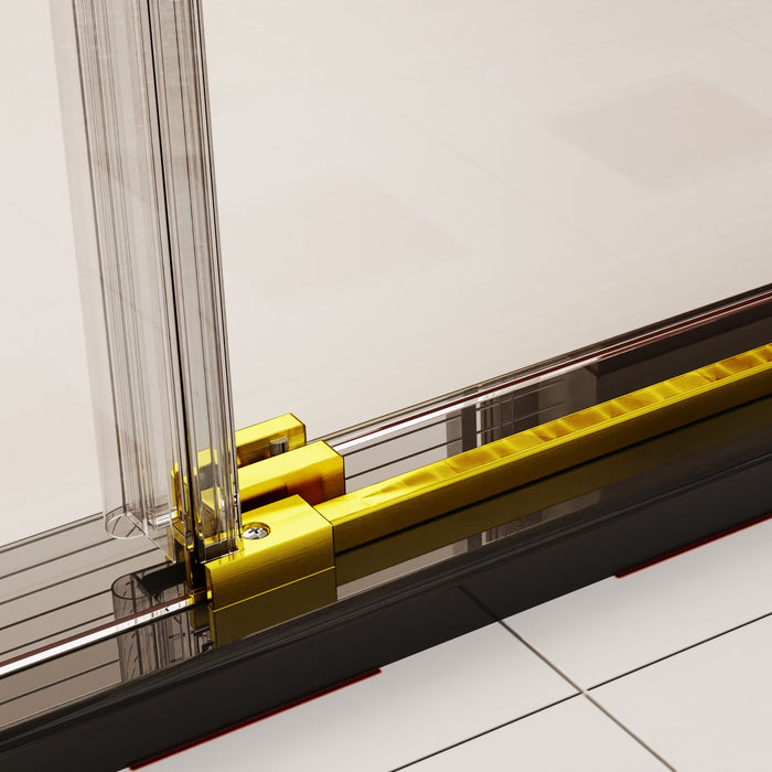 Frameless Single Sliding Shower Doors With Towel Rail & Handle
