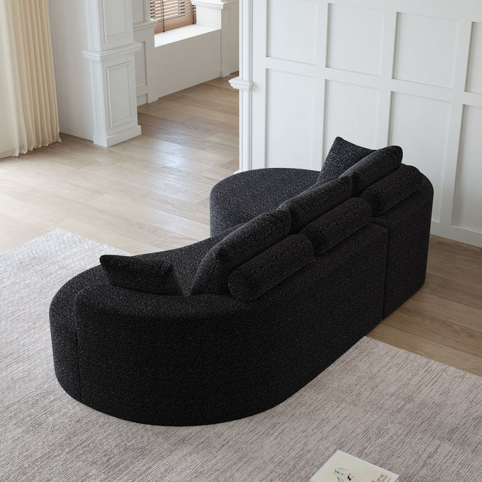 Curved Oversized Sectional Sofa With Extra Deep Seat