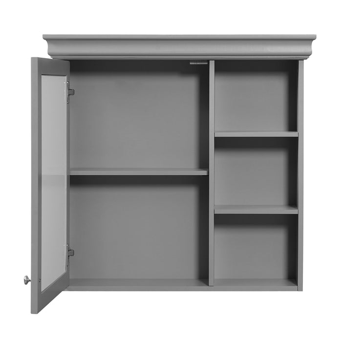 Wall Mounted Bathroom Medicine Cabinet With Mirror And Adjustable Storage With Soft Close Hinges