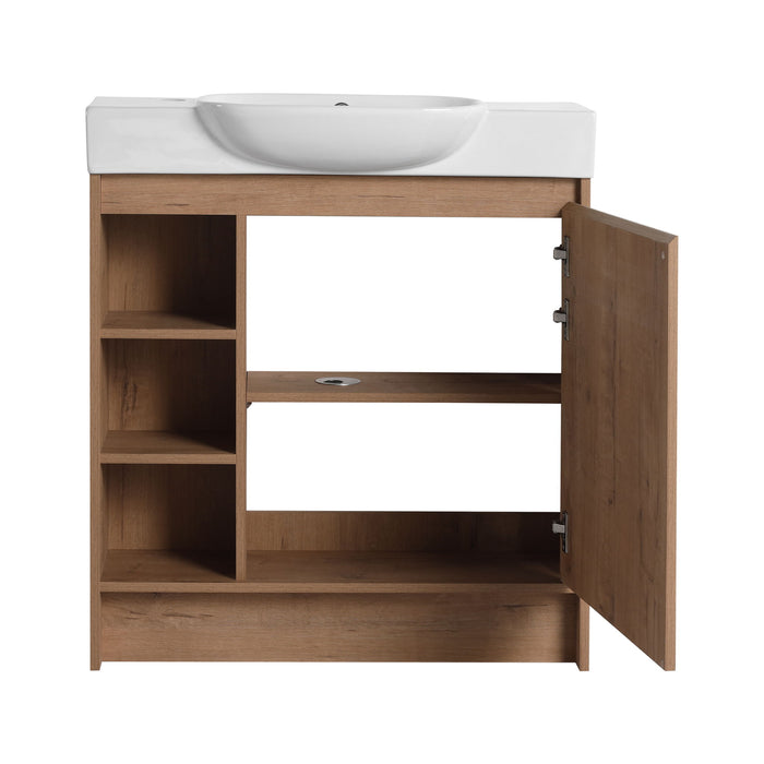 Sleek Design Freestanding Bathroom Vanity With Sink, Soft Close Door