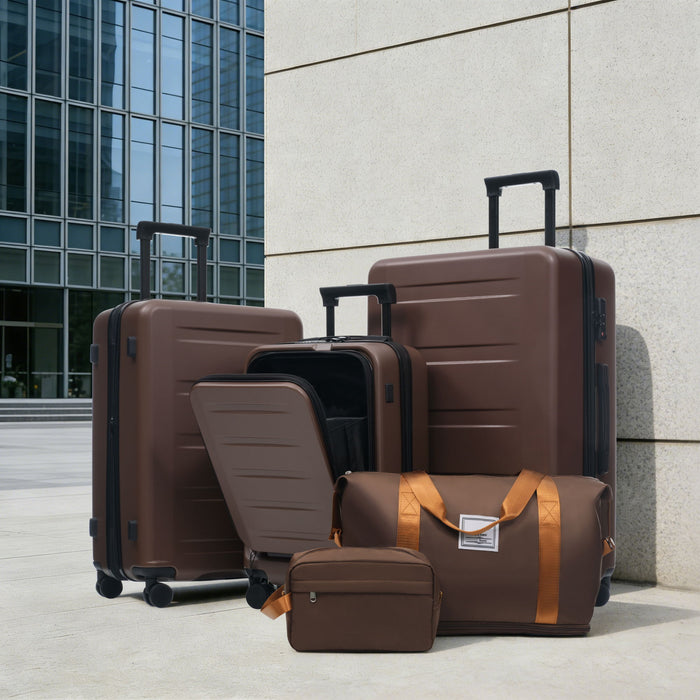 Hardside Luggage Set 5 Piece With Front Opening