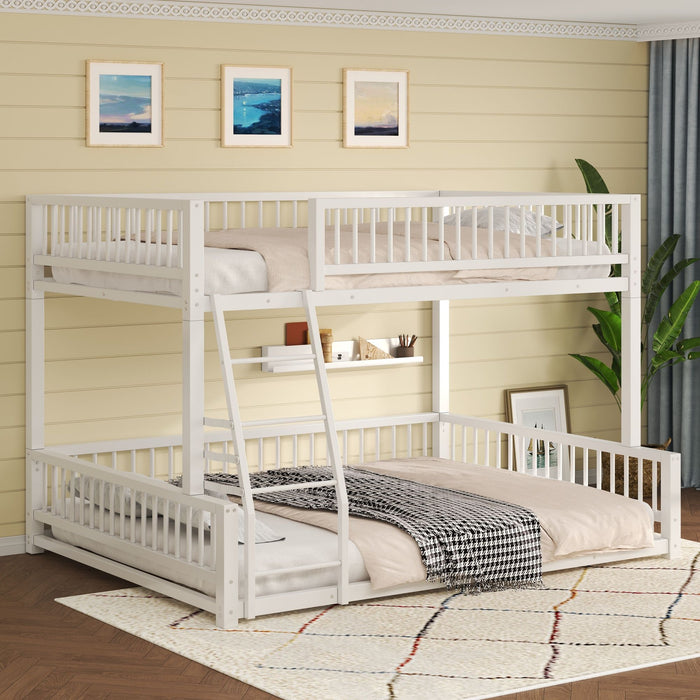 Bunk Bed With Ladder And Safety Guardrails