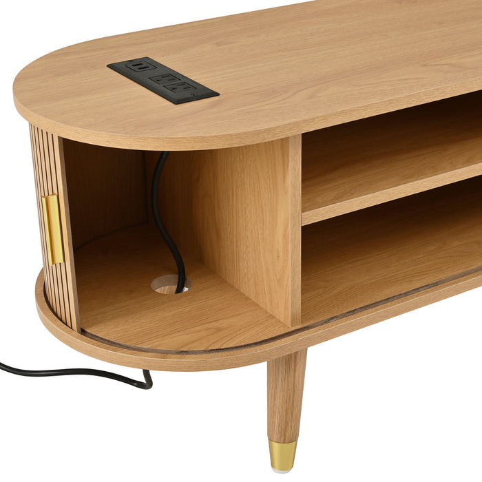 TV Stand & Coffee Table Set With Charging Station