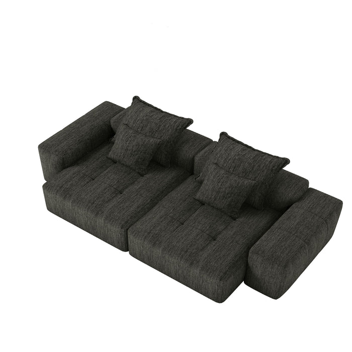 Modern Oversized Diy Combination, Modular Sectional Sofa With Pillows
