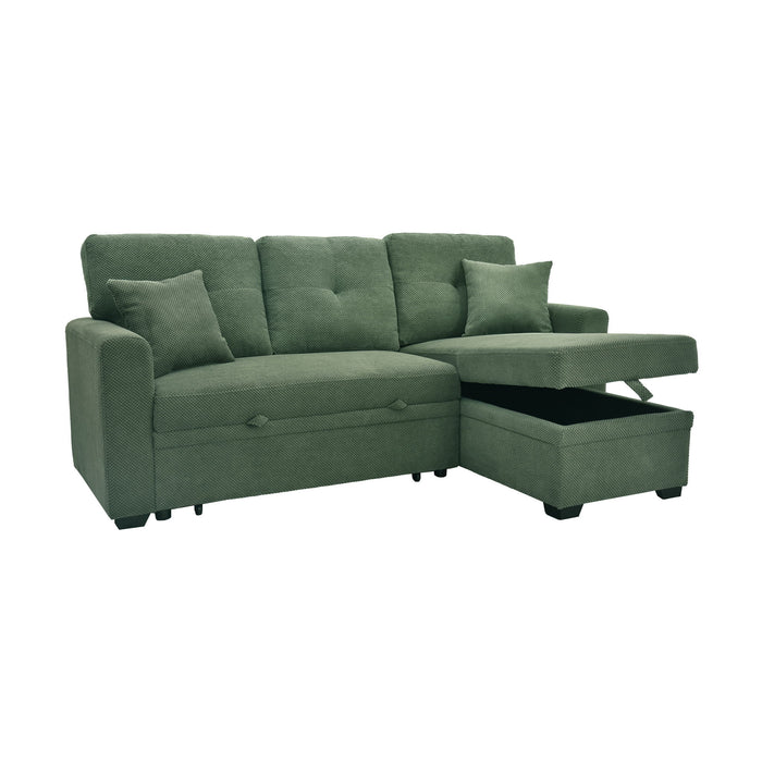 Sleeper Sectional With Pull Out Bed, Reversible Chaise
