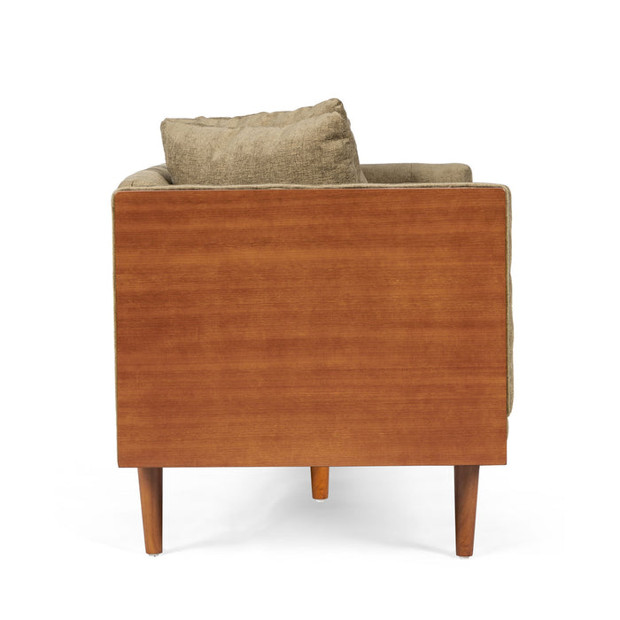 Retro Modern Loveseat With Button Tufted Upholstery