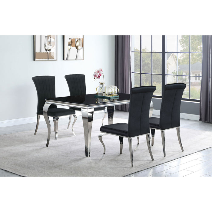 Dining Table - Black / Silver
