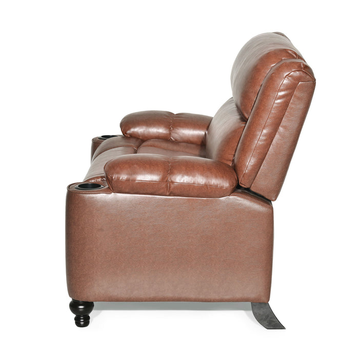 Tufted Design Wide Manual Recliner Chair